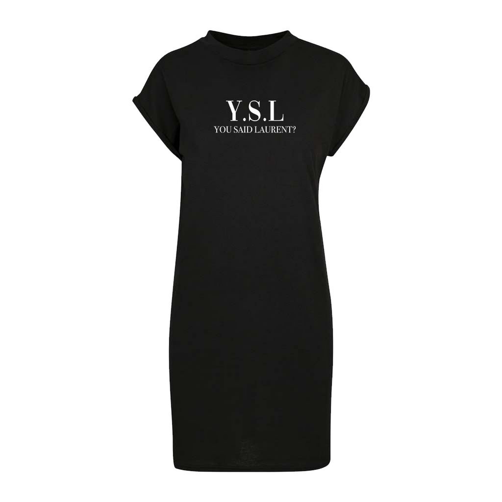 T-Shirt-Kleid Kleid Weiß YSL You Said Laurent