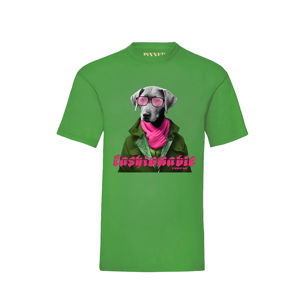 T-Shirt Pinned Dog Pink