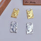 Einzigartiges Design Golden Board Drop Ohrringe – Gold und Silber